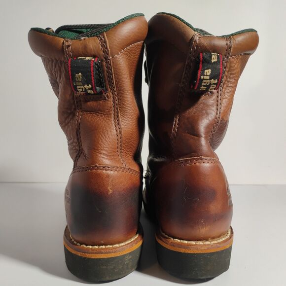 GEORGIA G3114 FARM AND RANCH BROWN LEATHER WORK LADIES 8.5 BOOTS - Picture 6 of 15